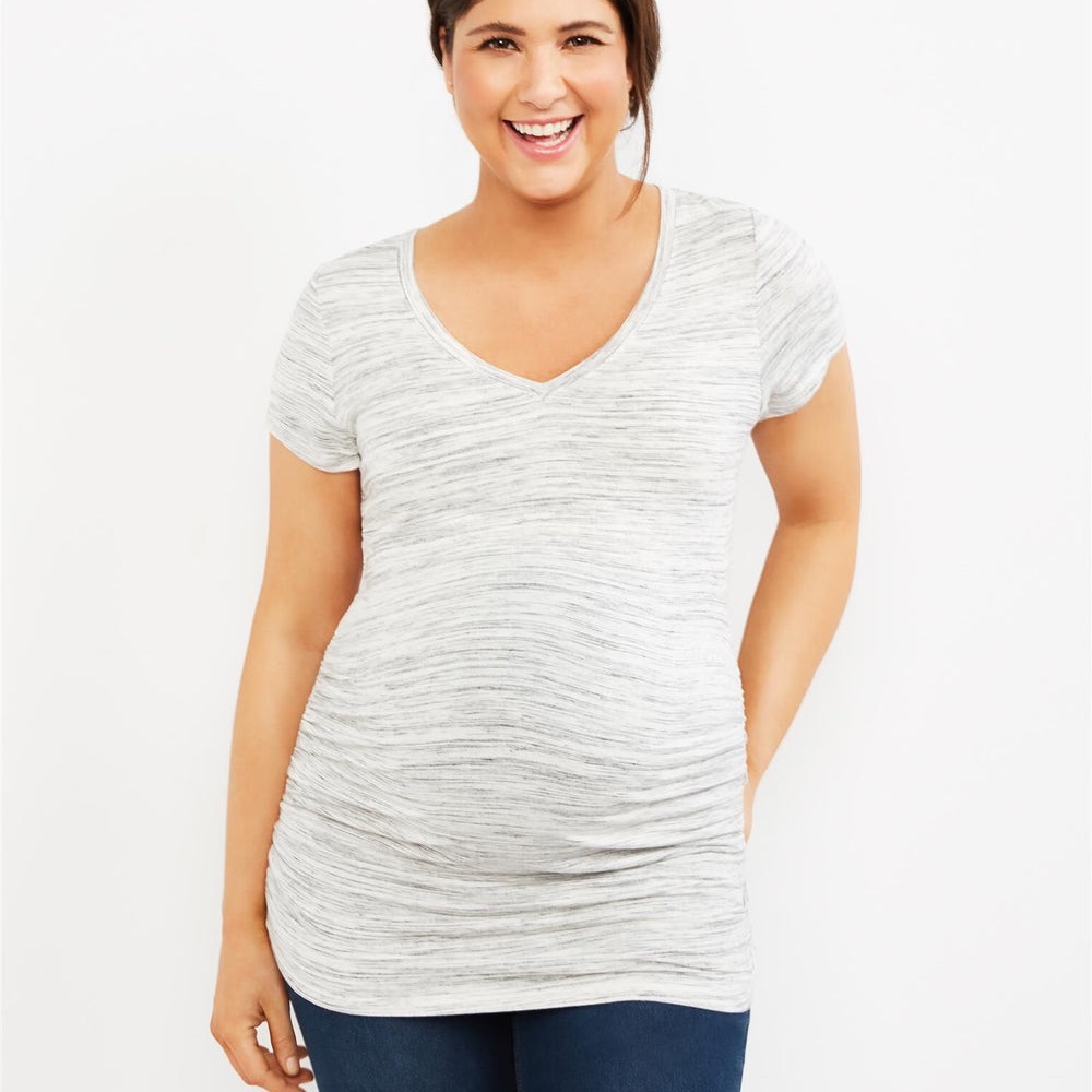 Destination Maternity Side Rouched Tee (Size Small)
